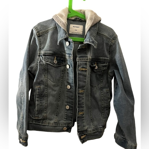 Old Navy - Jean Hooded Jacket (Girls) - Picture 1 of 2